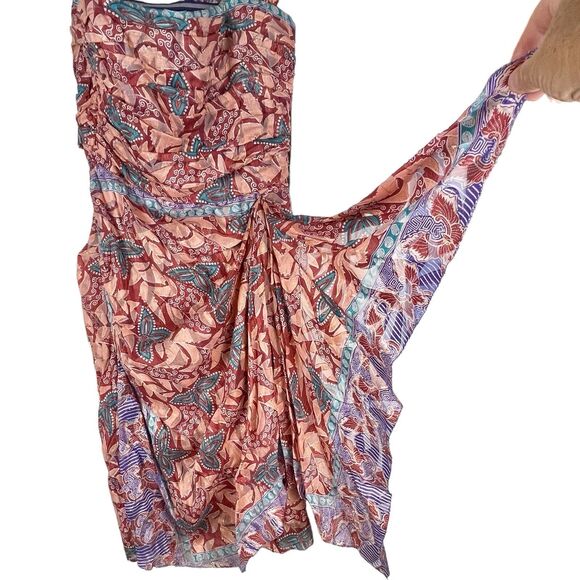 Nicole Miller Silk Blend Size 8 Cocktail 1 Shoulder Asymmetric Dress Glam Party - Picture 3 of 16